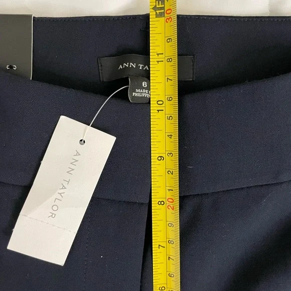 NWT Ann Taylor Devin Trousers, Navy, Size 6 - Picture 3 of 10